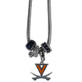 Virginia Cavaliers Euro Bead Necklace